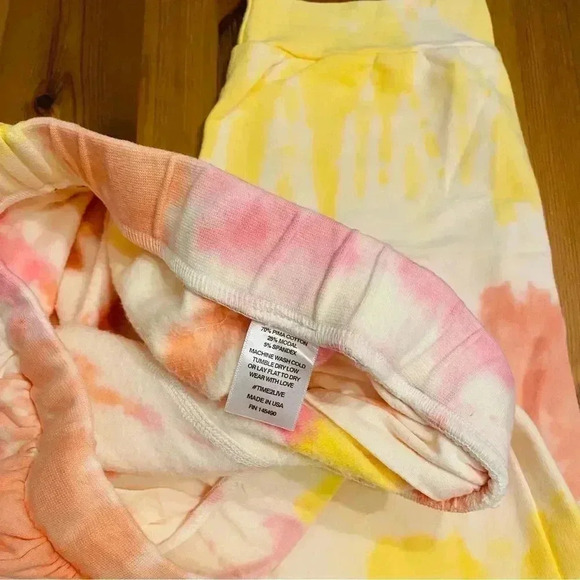 REVOLVE Electric & Rose Tie Dye Sweatpants Joggers Pink - Picture 12 of 15